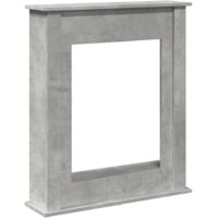 vidaXL Cornice per Camino Grigio Cemento 75x20x87,5 cm in