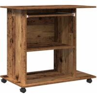 vidaXL Scrivania da Computer Legno Antico 80x50x75cm Legno Multistrato