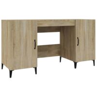 vidaXL Scrivania Rovere Sonoma 140x50x75 cm in Legno Multistrato