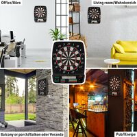 Bersaglio Elettronico con 12 Freccete - 28 Giochi e 131 Variazioni, 100  Punte di Ricambio, per 1-8 Giocatori, Display LED - Tirassegno, Gioco di  Freccette, Tiro a Segno, Dartboard