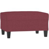 vidaXL Poggiapiedi Rosso Vino 70x55x41 cm in Tessuto