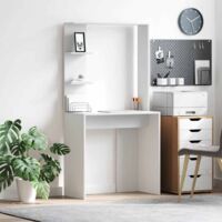 vidaXL Scrivania Bianco 78,5 x 37 x 154,5 cm Legno multistrato