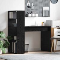 vidaXL Scrivania Rovere nero 113 x 54 x 120 cm Legno multistrato