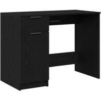 vidaXL Scrivania Rovere nero 100 x 50 x 75 cm Legno multistrato