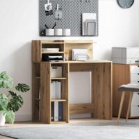 vidaXL Scrivania con Magazzino rovere artigianale 90 x 48 x 101.5 cm