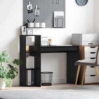 vidaXL Scrivania Rovere nero 100 x 40 x 90 cm Legno multistrato