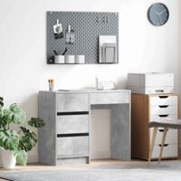 vidaXL Scrivania Grigio cemento 90 x 37,5 x 75 cm Legno multistrato