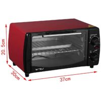 Mini Fornetto Elettrico 1400W Temperatura Regolabile Vari Modelli tipo: 12  L Rosso