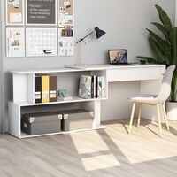 Desk Corner swivel in various colors Modern wood dimensioni : Bianco