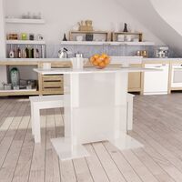 Dining table modern kitchen rectangular wooden 110x60x75 cm various colors colore : Bianco lucido