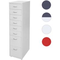 Boston Cassettiera armadietto ufficio Boston T851 110x28x41 8 cassetti rosso 