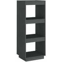 vidaXL Libreria/Divisorio Grigio 40x35x103cm in Legno Massello di