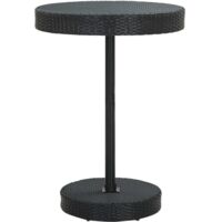 vidaXL Tavolo da Giardino Nero 75,5x106 cm in Polyrattan