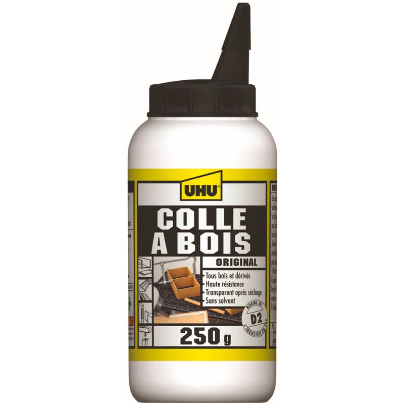 UHU Colle à bois originale Plus forte que le bois, résistante à l