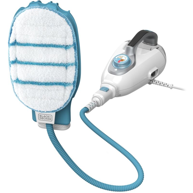 Balai Vapeur BLACK+DECKER STEAMITT 1300W - 11 Accessoires | Nettoie 99,9% Bactéries Sans Chimie | 500ml
