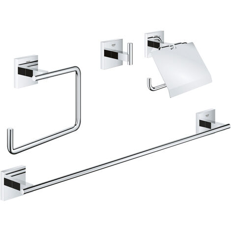 Set d'accessoires 4 en 1 - GROHE - 41115000 - Chromé - Métal - Douche