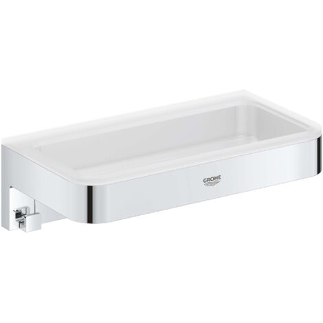 Grohe – Étagère de salle de bain 20 mm – Finition chromée – Fixations cachées pour esthétique soignée – 41107000