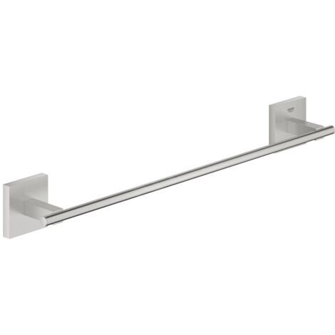 Grohe – Porte-serviettes 45 cm en métal finition supersteel – Fixations cachées pour montage vissé ou collé – 40987DC0