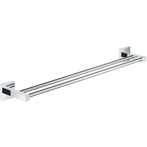 Grohe – Barre porte-serviettes double 654mm – Fixations cachées – Finition chromée Long-Life Shine – 41104000