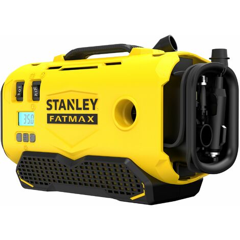 Stanley – Gonfleur compresseur 18V SFMCE520BQW – Pression 11 bars – Affichage numérique éclairé – Alimentation par batterie ou secteur