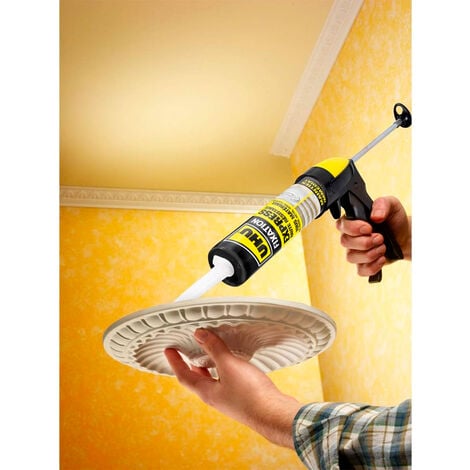 UHU Fixation express - Colle de montage ultra forte et rapide, blanche, cartouche 370g