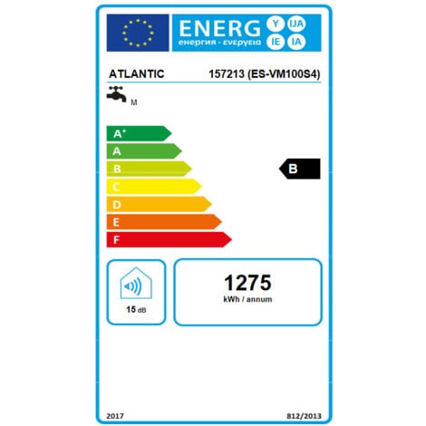 Chauffe-eau électrique connecté Linéo Atlantic - 2250W - Vertical mural - 100L