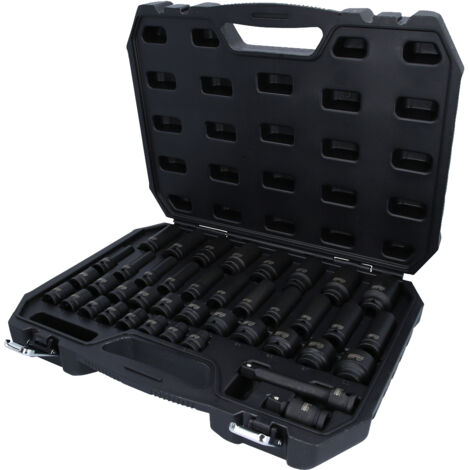 KS Tools - Coffret de douilles 1/2'' à chocs courtes et longues, 40 pièces - 515.0065