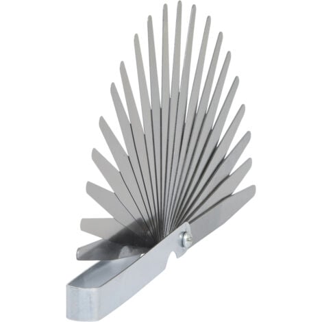 KS Tools - Jauge d'épaisseur 20 lames de 0,05 à 1 mm, L.100 mm sur carte - 300.0600-E