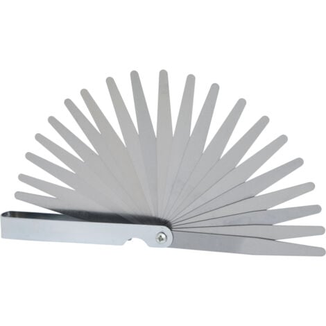 KS Tools - Jauge d'épaisseur 20 lames de 0,05 à 1 mm, L.100 mm sur carte - 300.0600-E