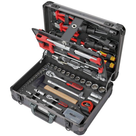 KS Tools - Coffret d'outils 1/4 - 1/2 -  131 pcs - malette à outils complète - coffret de douilles - 922.0731