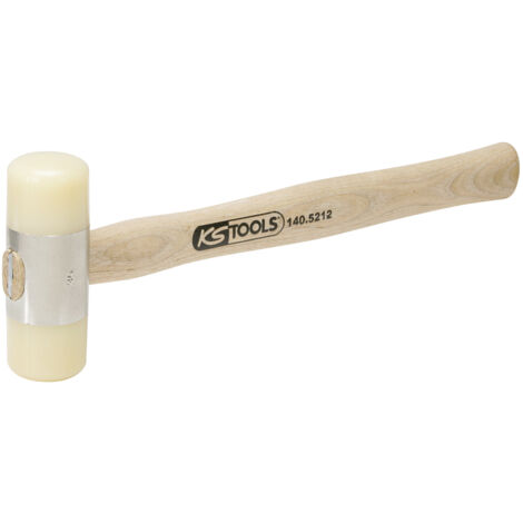KS Tools - Maillet à embouts nylon 340g - tête Ø35mm - avec manche frêne galbé - 140.5212