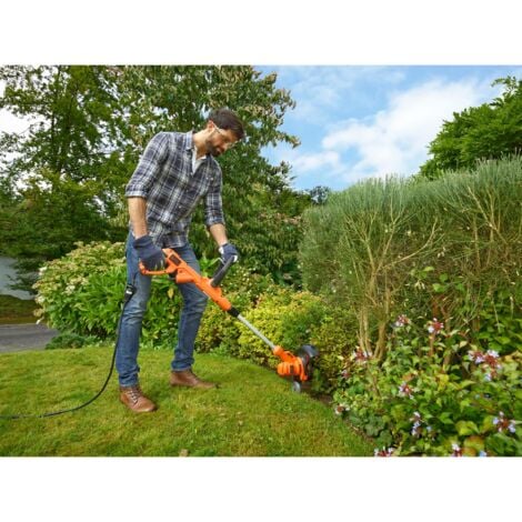 BLACK+DECKER Coupe-bordure filaire 550 W, 30 cm + rallonge electrique de 10 m - BESTA530C10-QS