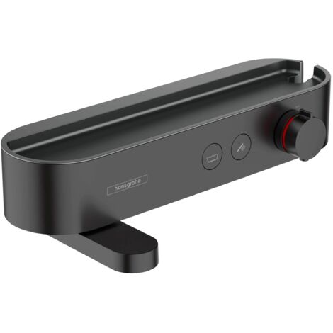 Hansgrohe – Mitigeur thermostatique de baignoire noir mat – Bec déverseur rotatif – Débit 20,9 l/min – Limiteur de température à 40 °C – 24340670