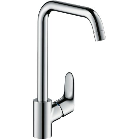 Hansgrohe – Mitigeur de cuisine mélangeur chrome – Hauteur sous bec 26,8 cm – Bec orientable 360° – QuickClean – Limiteur de température – 31820000