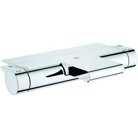 Mitigeur thermostatique de baignoire chrome – Technologie GROHE CoolTouch et TurboStat – Économie d'eau EcoJoy – 34464001