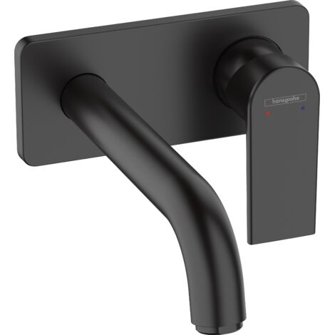 Hansgrohe – Mitigeur lavabo encastré mural noir mat – Bec de 207 mm – Cartouche céramique – Technologie AirPower – 71578670