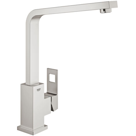 Mitigeur de cuisine monocommande 31255DC0 – Bec haut pivotant 360° – Finition supersteel – GROHE SilkMove 28 mm