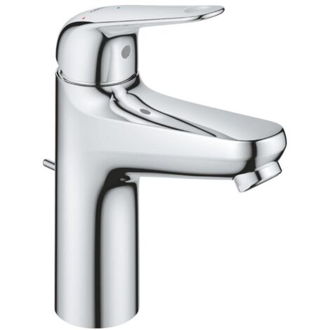 Grohe – Mitigeur monocommande lavabo taille M – Chromé – Levier métallique – Limiteur de température – Conduit d'eau sans plomb – 24328001 (1/5)