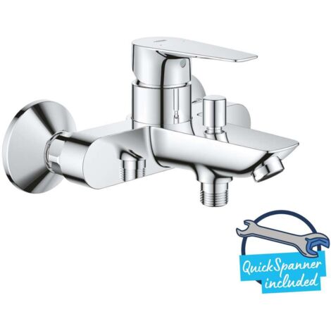 Grohe – Mitigeur bain-douche monocommande 150mm – Finition chromée – Cartouche céramique 35mm – Limiteur de température et débit ajustable