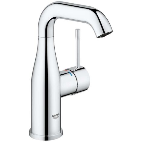 Grohe – Mitigeur de lavabo avec vidage push-open – Finition chromée – Bec mobile – Système de fixation rapide – Limiteur de température (1/10)