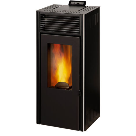 Invicta – Poêle à granulés 9,5 kW – Surface de chauffe 35 à 120 m² – Rendement jusqu'à 94,2 % – Évacuation arrière 80 mm – Flamme verte A+