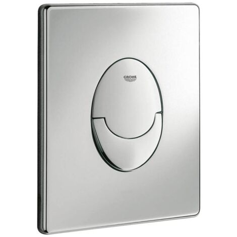 Grohe – Plaque de commande WC Skate Air – Double touche interrompable – Mécanisme pneumatique AV1 – Installation verticale – ABS – 156 x 197 mm – Finition chrome