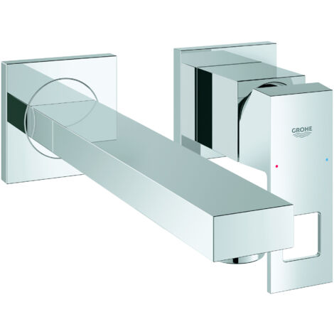 Mitigeur de lavabo monocommande 2 trous – Finition chromée GROHE StarLight – Débit 5 l/min avec mousseur AquaGuide – Entraxe 110 mm – 23447000