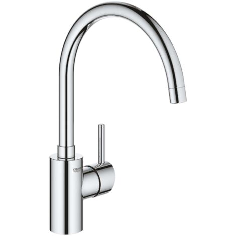 Mitigeur d'évier monocommande bec haut – Finition chrome éclatant – Cartouche céramique GROHE SilkMove 35 mm – Zone de rotation 360° – 32661003