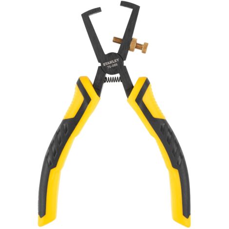 STANLEY STHT0-75068 Pince à Dénuder Professionnelle - Jaune/Noir - Acier Forgé & Poignée Ergonomique