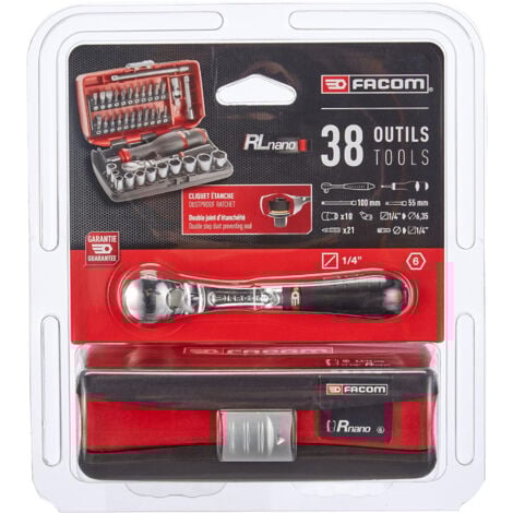 Coffret douilles 1/4' 6 pans FACOM RL.NANO1