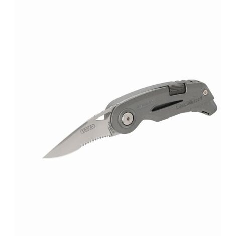 Stanley – Couteau sport Quickslide II 75 mm – Lame dentelée acier inoxydable – Mécanisme de coulissement en zinc – 10813