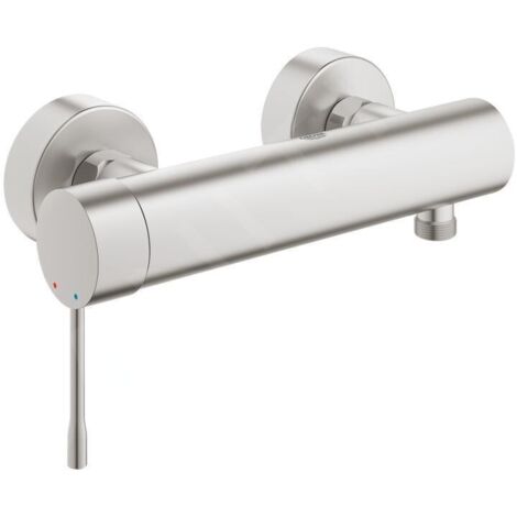 Grohe – Mitigeur de douche monocommande mural inox – Entraxe 150 mm – Cartouche céramique 35 mm – Limiteur de température – 33636DC1