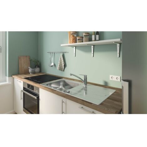 hansgrohe Focus M41 Mitigeur de cuisine 240, avec douchette extractible 2 jets Aspect acier inox