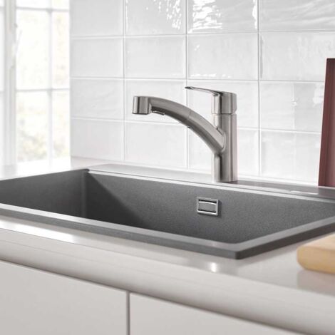 GROHE Mitigeur monocommande évier de cuisine Start Supersteel 32441DC1